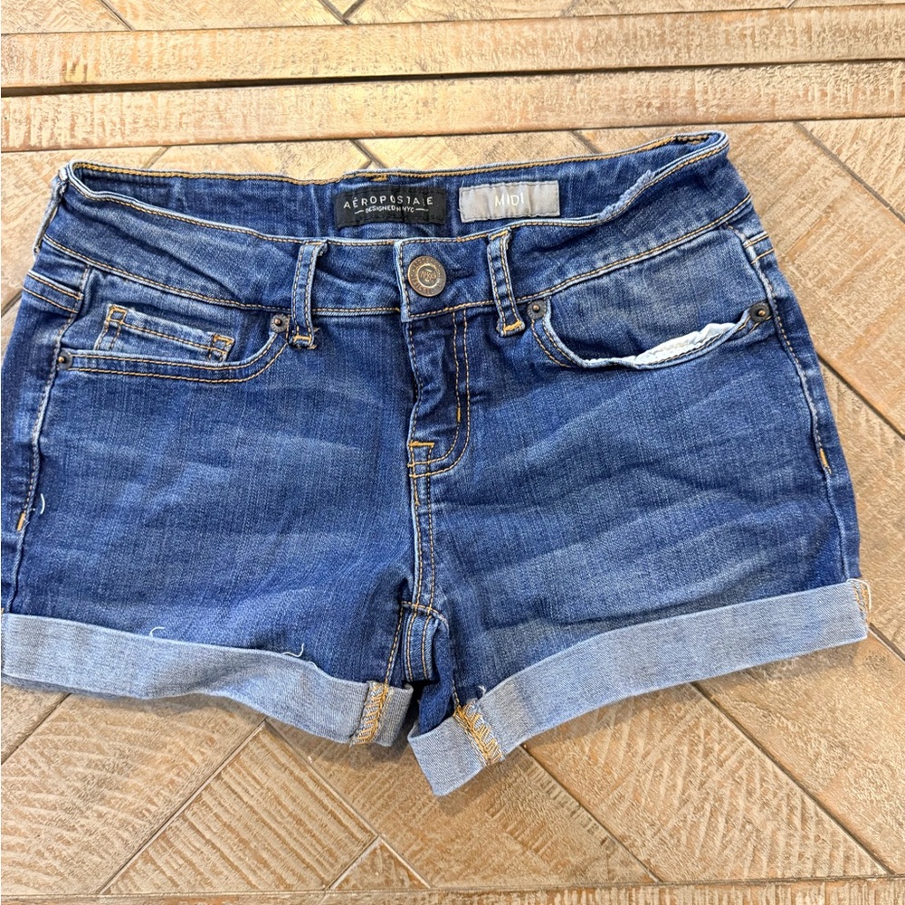 Aeropostale Women's Classic Blue Jean Shorts